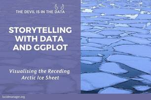 A visualisation is storytelling with data. This article improves a visualisation of the receding global sea ice sheets using ggplot2.