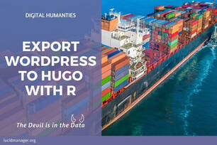 This article explains how to export WordPress to Hugo with R to create a static website. The code contains functionality for both RMarkdown and Org Mode files.
