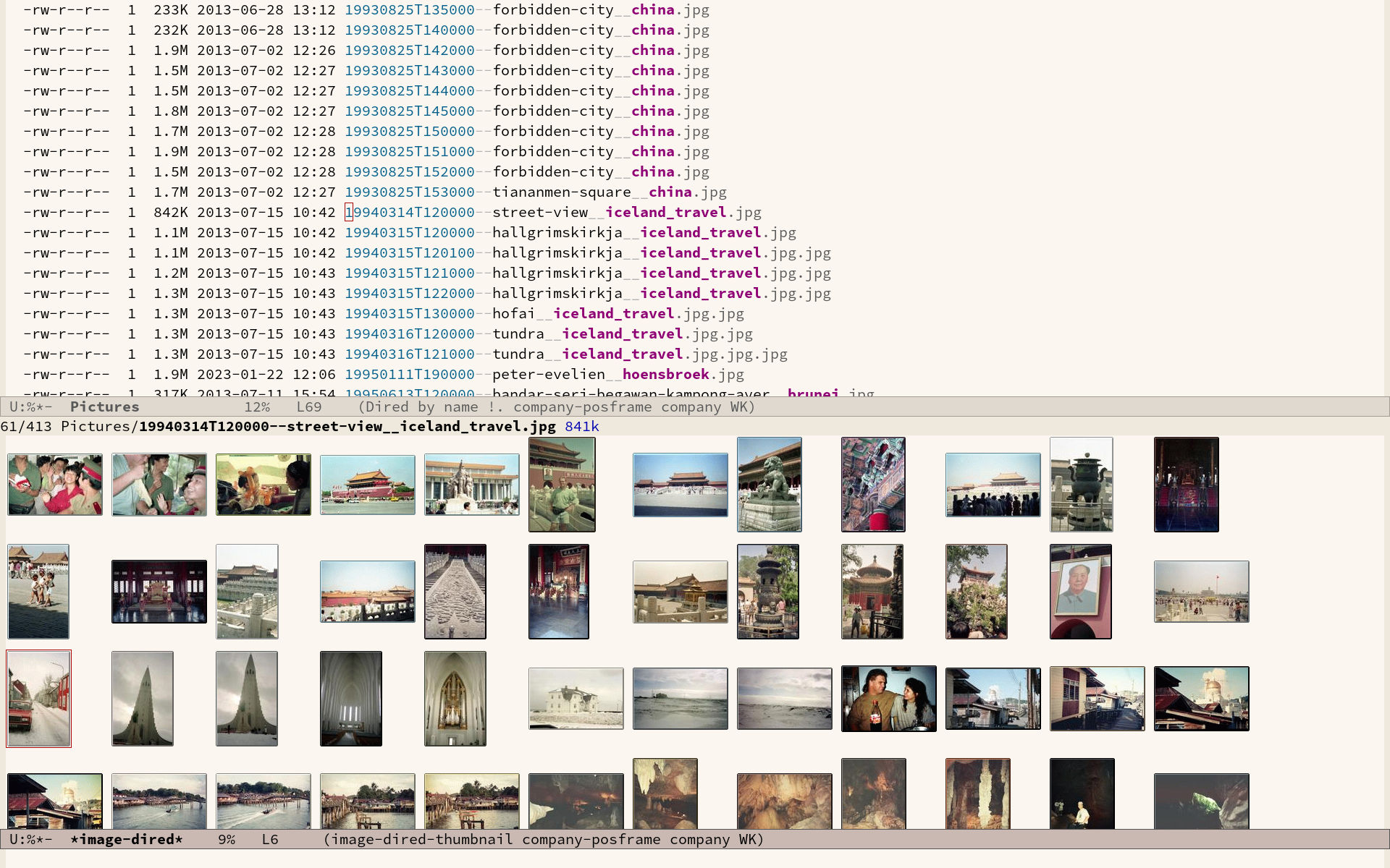 Viewing images with image-dired Viewing images with image-dired