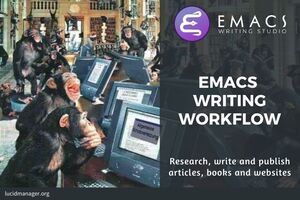 This article shows a possible Emacs workflow to keep notes, manage a bibliography, manage projects and publish articles, books and websites.
