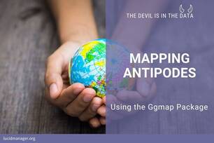 The antipode of any place on Earth is the point on the Earth's surface that is diametrically opposite to it. How can you use ggmap for mapping antipodes?