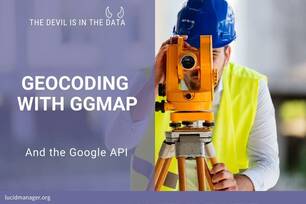 Geocoding transforms a description to a location on the Earth's surface. This article explains geocoding with ggmap and the Google API.