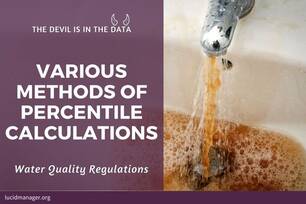 Demonstrating the various ways percentile calculations can be undertaken in R, specifically concerning measuring water supply turbidity.