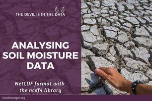 netCFD is a popular data format using geospatial time series in any science. The ncdf4 library provides functionality to use the netCDF format in R.