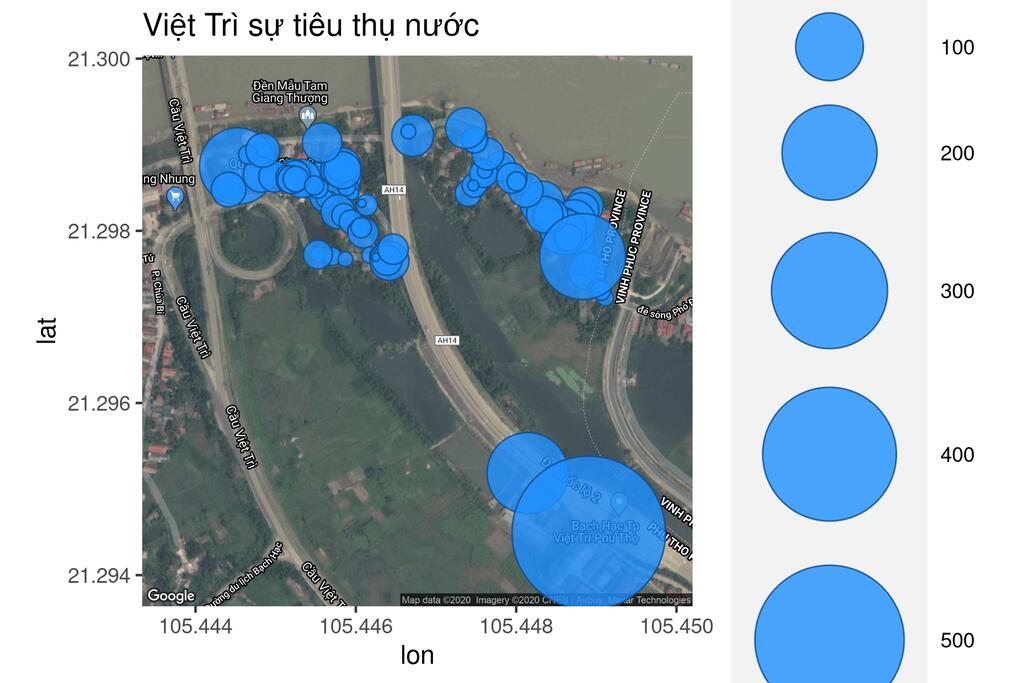 Water consumption in  Việt Trì