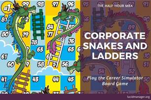 Play the Corporate Snakes and Ladders career simulator - The ultimate guide to a career in management. What are the barriers holding you back?