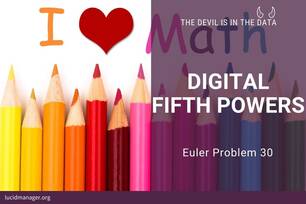 Solutions to Project Euler 30 in R: All numbers that can be written as the sum of the fifth powers of their digits.