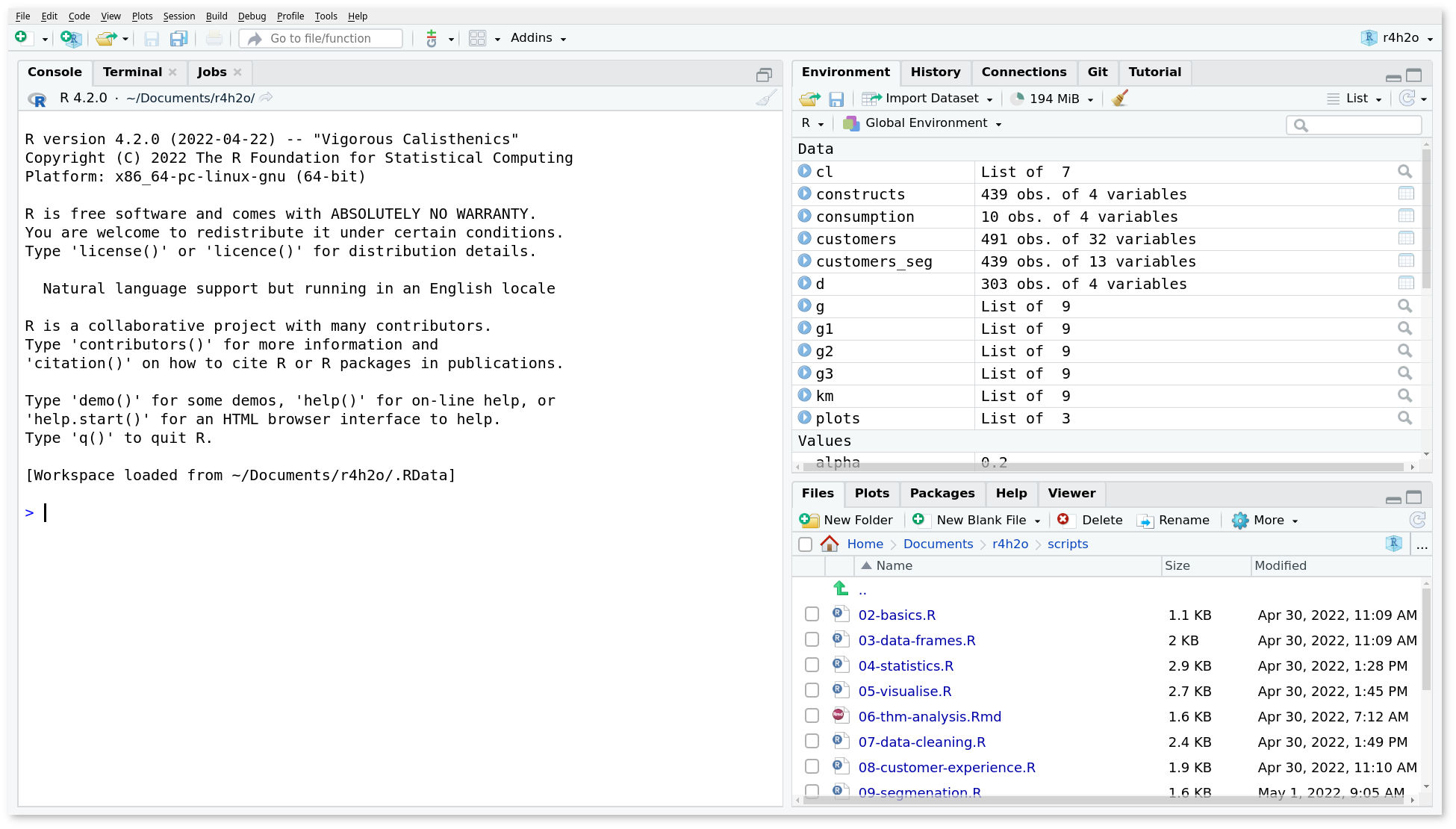 The RStudio IDE interface The RStudio IDE interface