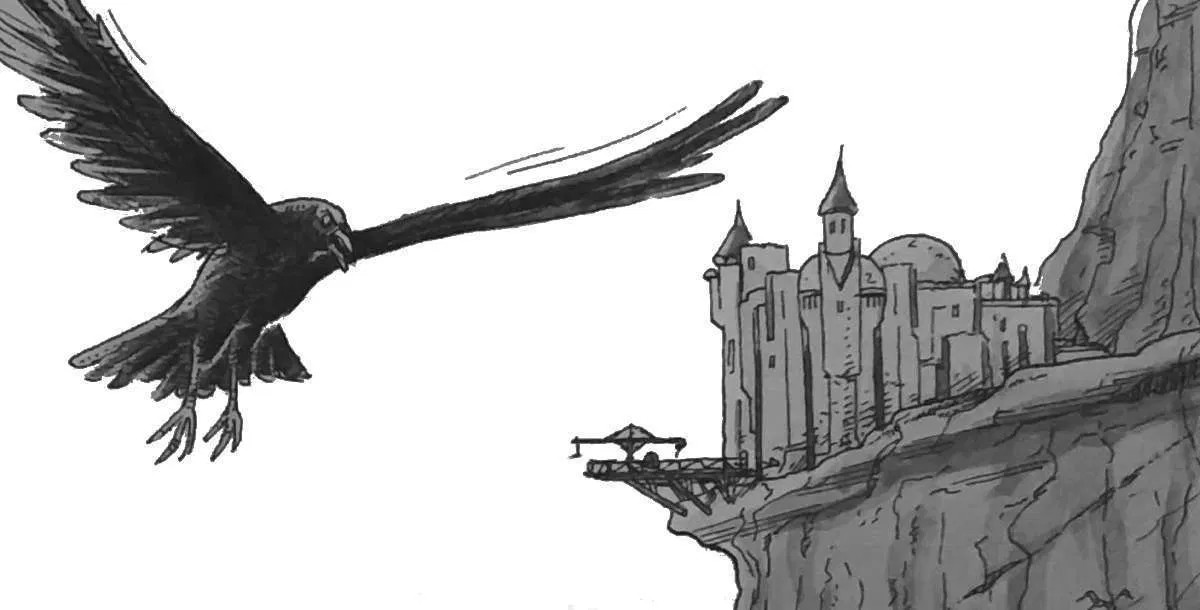 Crow attacking the player Crow attacking the player