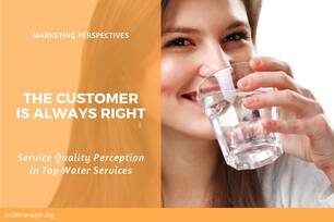 Research into water quality perceptions and how it relates to consumer involvement in tap water services.